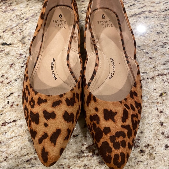 Time and Tru Shoes - Animal print flats - never worn, no box.